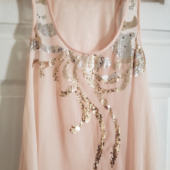 Express sheer sequin tank top - Picture 4 of 4